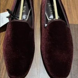 Brand new Burgundy Zara loafers, never worn.